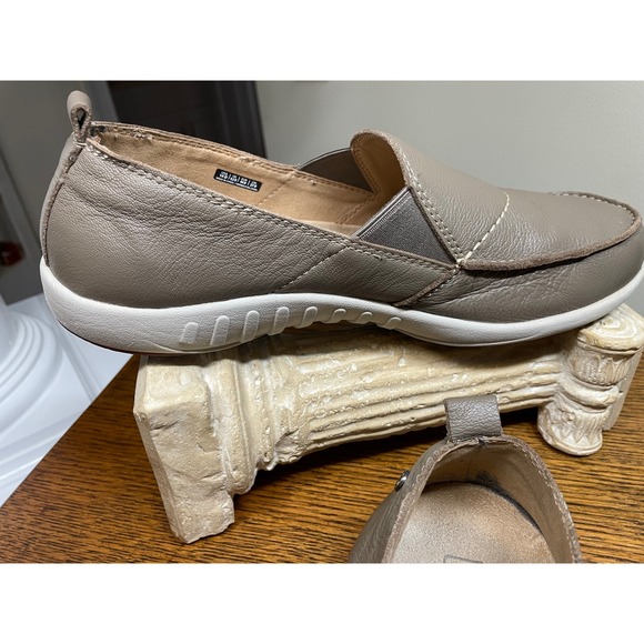 Spenco Siesta Slide Taupe Leather Loafers Mens 10 Total Support Orthotic Shoes main image 8